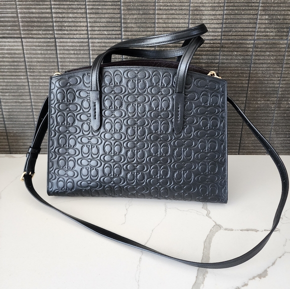 RARE Embossed Coach Handbag - Picture 4 of 4